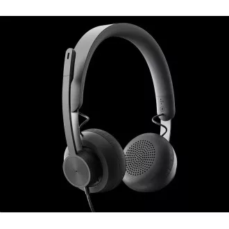 Logitech sluchátka s mikrofonem Zone Wired Headset Graphite - EMEA
