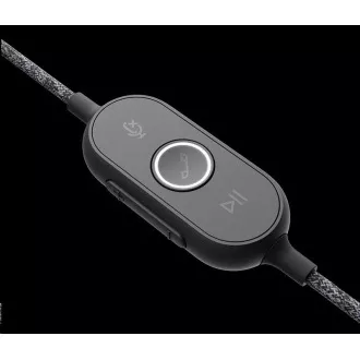 Logitech sluchátka s mikrofonem Zone Wired Headset Graphite - EMEA