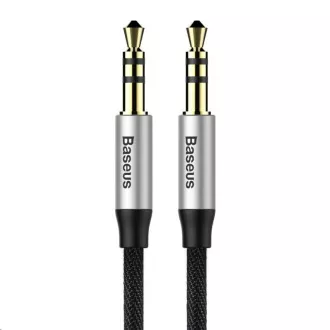 Baseus Yiven Series audio kabel 3, 5mm Jack 1m, stříbrná-černá