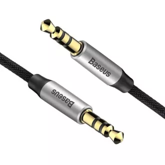 Baseus Yiven Series audio kabel 3, 5mm Jack 1m, stříbrná-černá