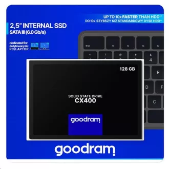GOODRAM SSD CX400 Gen.2 128GB, SATA III, 2.5", (R:550/W:460MB/s)