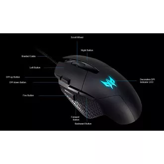 ACER Predator CESTUS 315 - herní myš, 4 levels DPI 800-6500dpi, Pixart 3325 senzor, IPS/speed 100, 8 tlačítek ACER Predator CESTUS 315 - herní myš, 4 levels DPI 800-6500dpi, Pixart 3325 senzor, IPS/speed 100, 8 tlačítek