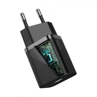 Baseus Super SI set adaptéru USB-C 20W a kabelu USB-C do Lightning 1m, černá Baseus Super SI set adaptéru USB-C 20W a kabelu USB-C do Lightning 1m, černá