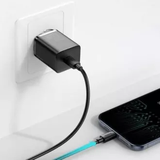 Baseus Super SI set adaptéru USB-C 20W a kabelu USB-C do Lightning 1m, černá Baseus Super SI set adaptéru USB-C 20W a kabelu USB-C do Lightning 1m, černá