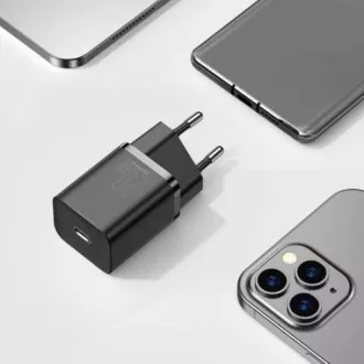 Baseus Super SI set adaptéru USB-C 20W a kabelu USB-C do Lightning 1m, černá Baseus Super SI set adaptéru USB-C 20W a kabelu USB-C do Lightning 1m, černá