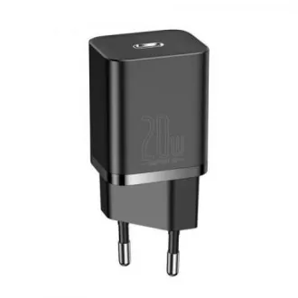 Baseus Super SI set adaptéru USB-C 20W a kabelu USB-C do Lightning 1m, černá Baseus Super SI set adaptéru USB-C 20W a kabelu USB-C do Lightning 1m, černá