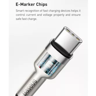 Baseus Cafule Series nabíjecí / datový kabel USB-C samec na USB-C samec s kovovými koncovkami 100W 1m, černá