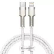 Baseus Cafule Series nabíjecí / datový kabel USB-C na Lightning PD 20W 2m, bílá
