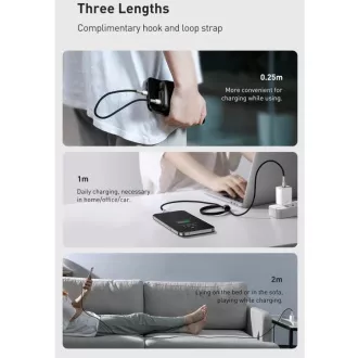 Baseus Cafule Series nabíjecí / datový kabel USB-C na Lightning PD 20W 2m, bílá