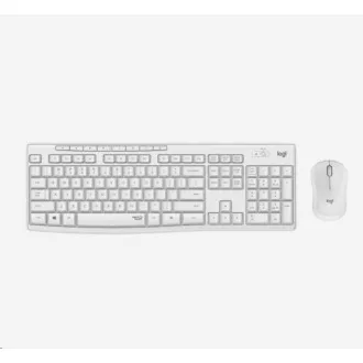 Logitech Silent Wireless Combo MK295, bezdrátová klávesnice + myš, US, Off-White