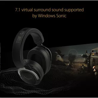 ASUS sluchátka TUF Gaming H3 Gun Metal, Gaming Headset, černo-šedá