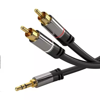 PREMIUMCORD kabel, Jack 3.5mm-2xCINCH M/M 1, 5m