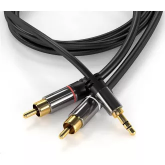 PREMIUMCORD kabel, Jack 3.5mm-2xCINCH M/M 1, 5m