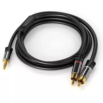 PREMIUMCORD kabel, Jack 3.5mm-2xCINCH M/M 1, 5m