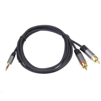 PREMIUMCORD kabel, Jack 3.5mm-2xCINCH M/M 1, 5m