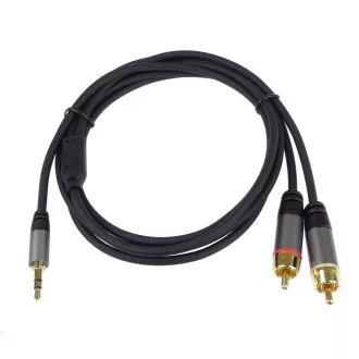 PREMIUMCORD kabel, Jack 3.5mm-2xCINCH M/M 1, 5m