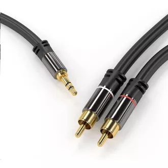 PREMIUMCORD kabel, Jack 3.5mm-2xCINCH M/M 3m