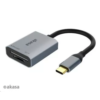 AKASA čtečka karet AK-CR-10BK (SD, microSD), externí, USB 3.2 Type-C
