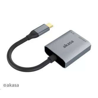 AKASA čtečka karet AK-CR-10BK (SD, microSD), externí, USB 3.2 Type-C