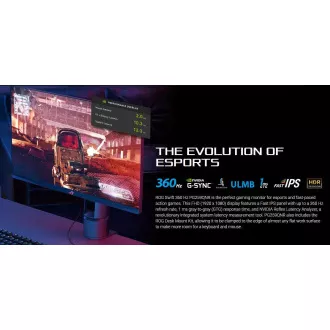ASUS LCD 24.5' PG259QNR 1920x1080 FAST IPS 360Hz, NVIDIA Reflex Analyzer, Desktp Mount Kit, HDMI DP USB 3.0