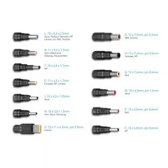 AVACOM QuickTIP 65W - univerzální adaptér pro notebooky + 13 konektorů