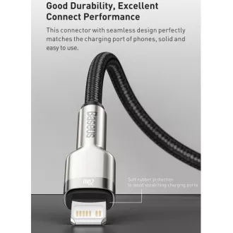 Baseus Cafule Series nabíjecí / datový kabel USB-C na Lightning PD 20W 0.25m, černá