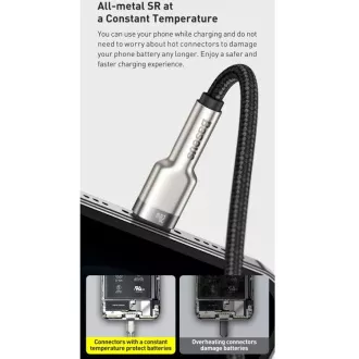 Baseus Cafule Series nabíjecí / datový kabel USB-C na Lightning PD 20W 0.25m, černá