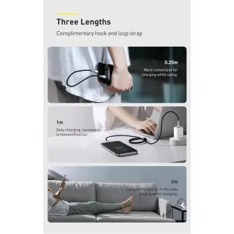 Baseus Cafule Series nabíjecí / datový kabel USB-C na Lightning PD 20W 0.25m, černá