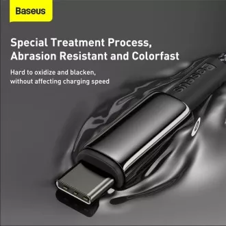 Baseus Tungsten Gold rychlonabíjecí / datový kabel USB-C na USB-C 100W 1m, černá
