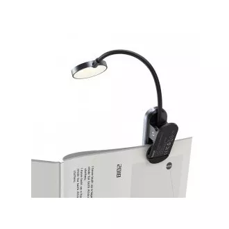 Baseus LED lampa na čtení s klipem, šedá