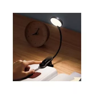 Baseus LED lampa na čtení s klipem, šedá
