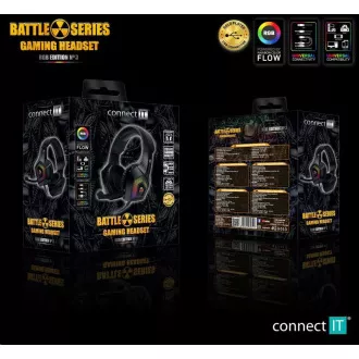 CONNECT IT herní sluchátka BATTLE RGB Ed. 3, s mikrofonem, černá