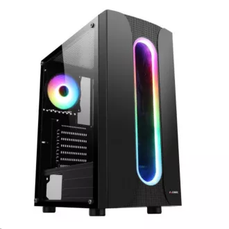 1stCOOL skříň SAURON, Middle Tower, ARGB, AU, USB 3.0, bez zdroje, černá 1stCOOL skříň SAURON, Middle Tower, ARGB, AU, USB 3.0, bez zdroje, černá