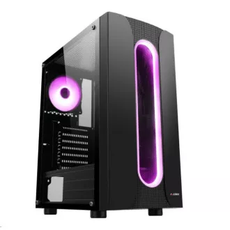 1stCOOL skříň SAURON, Middle Tower, ARGB, AU, USB 3.0, bez zdroje, černá 1stCOOL skříň SAURON, Middle Tower, ARGB, AU, USB 3.0, bez zdroje, černá