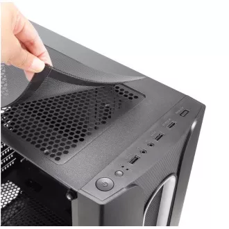 1stCOOL skříň SAURON, Middle Tower, ARGB, AU, USB 3.0, bez zdroje, černá 1stCOOL skříň SAURON, Middle Tower, ARGB, AU, USB 3.0, bez zdroje, černá