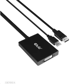 Club3D Adaptér aktivní DisplayPort na Dual Link DVI-D, USB napájení, 60cm, HDCP off, pro Apple Cinema displeje