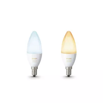 PHILIPS Hue White Ambiance, 2x žárovka svíčková 6, 5W E14 B39 DIM