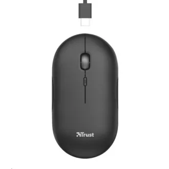TRUST myš PUCK, bezdrátová, USB, černá