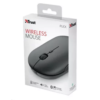 TRUST myš PUCK, bezdrátová, USB, černá