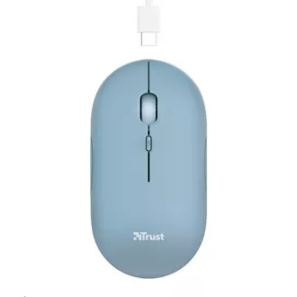 TRUST myš PUCK, bezdrátová, USB, modrá, bluetooth