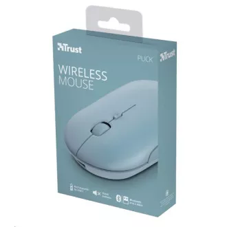 TRUST myš PUCK, bezdrátová, USB, modrá, bluetooth