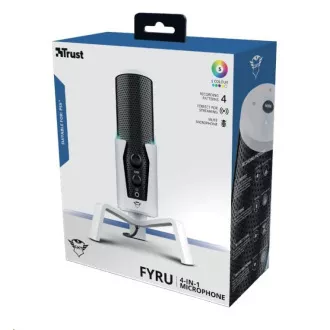 TRUST mikrofon GXT 258W Fyru USB 4-in-1 Streaming Microphone PS5 TRUST mikrofon GXT 258W Fyru USB 4-in-1 Streaming Microphone PS5