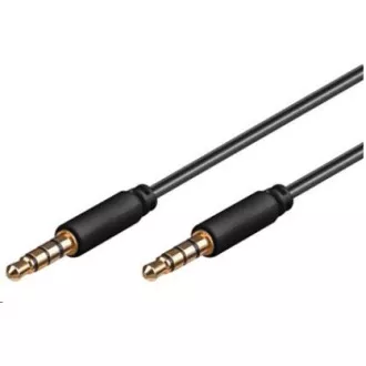 PREMIUMCORD Kabel Jack 3.5mm 4 pinový M/M 2m pro Apple iPhone, iPad, iPod PREMIUMCORD Kabel Jack 3.5mm 4 pinový M/M 2m pro Apple iPhone, iPad, iPod