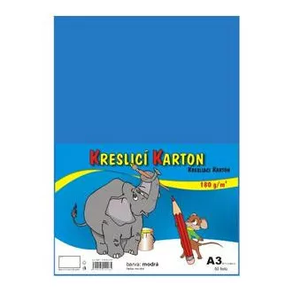 Kreslící karton A3/180g 50 listů sv. modrý
