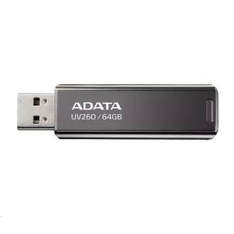 ADATA Flash Disk 64GB UV260, USB 2.0, Kovový, černá