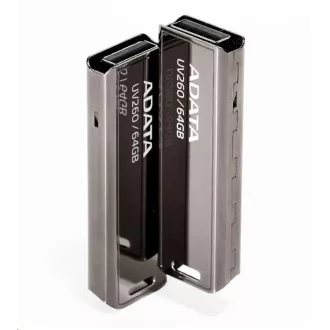 ADATA Flash Disk 64GB UV260, USB 2.0, Kovový, černá