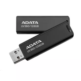 ADATA Flash Disk 256GB UV360, USB 3.2 Gen1, Kovový, černá ADATA Flash Disk 256GB UV360, USB 3.2 Gen1, Kovový, černá