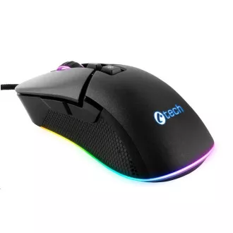 C-TECH herní myš Dawn, casual gaming, 6400 DPI, RGB podsvícení, USB