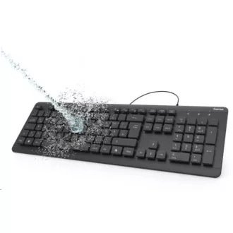 Hama voděodolná klávesnice KC-600, kabelová, černá