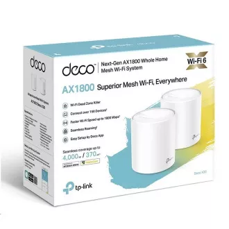TP-Link Deco X20(2-pack) WiFi6 Mesh (AX1800, 2, 4GHz/5GHz, 2xGbELAN/WAN)